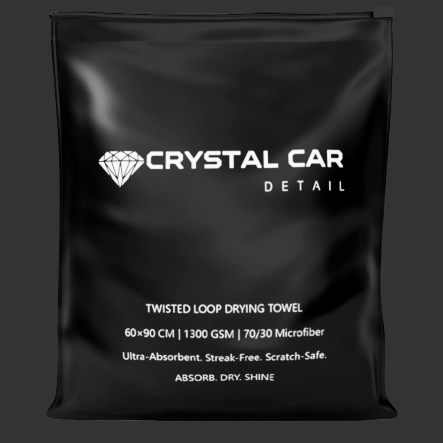 CrystalCar Ултра абсорбираща микрофибърна кърпа – 1300 GSM 60*90 cm без ръбове